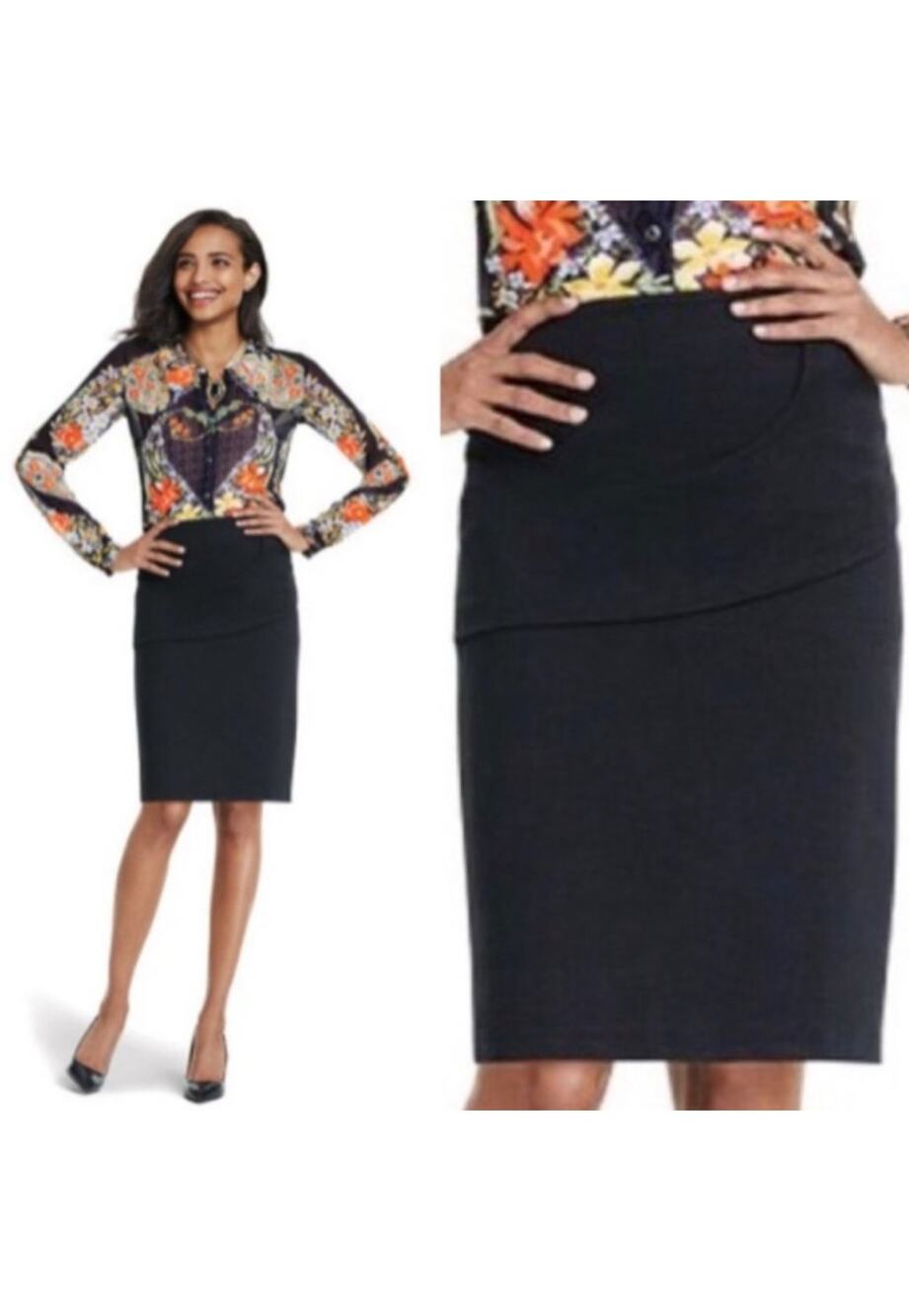 Cabi 3099 black overlay skirt size 10
